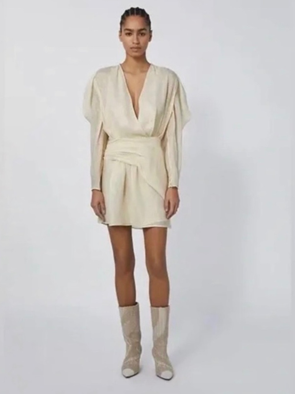 IRO Gold Mini Dress Size 38 NWOT